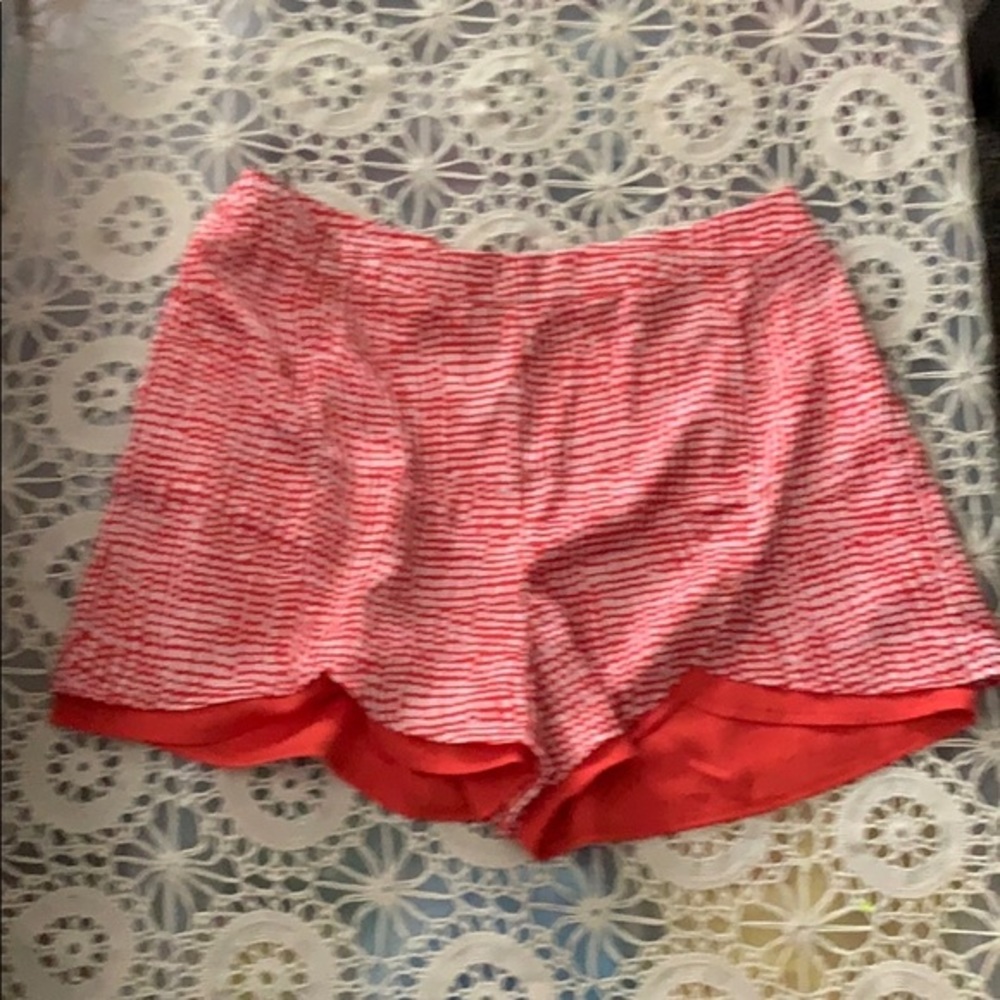 Ark & Co Women's Orange White Polka Dot Shorts